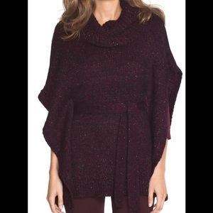 White House Black Market  Marble Knit Poncho